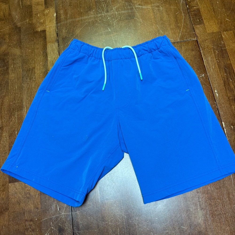 Myles Apparel Everyday Shorts Mens Medium Blue Athletic Stretch Drawstring